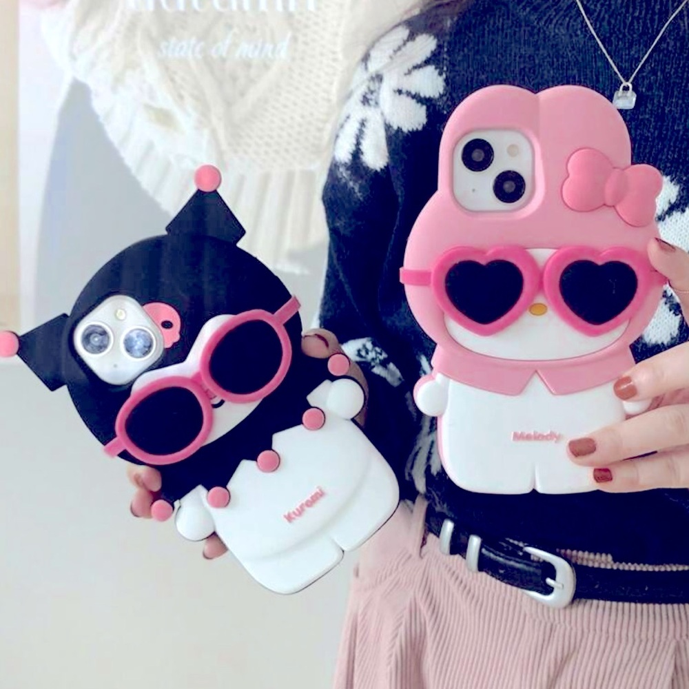 🔖Sanrio’s Kuromi & Melody iPhone 13 Max Pro 3D Silicone Cases